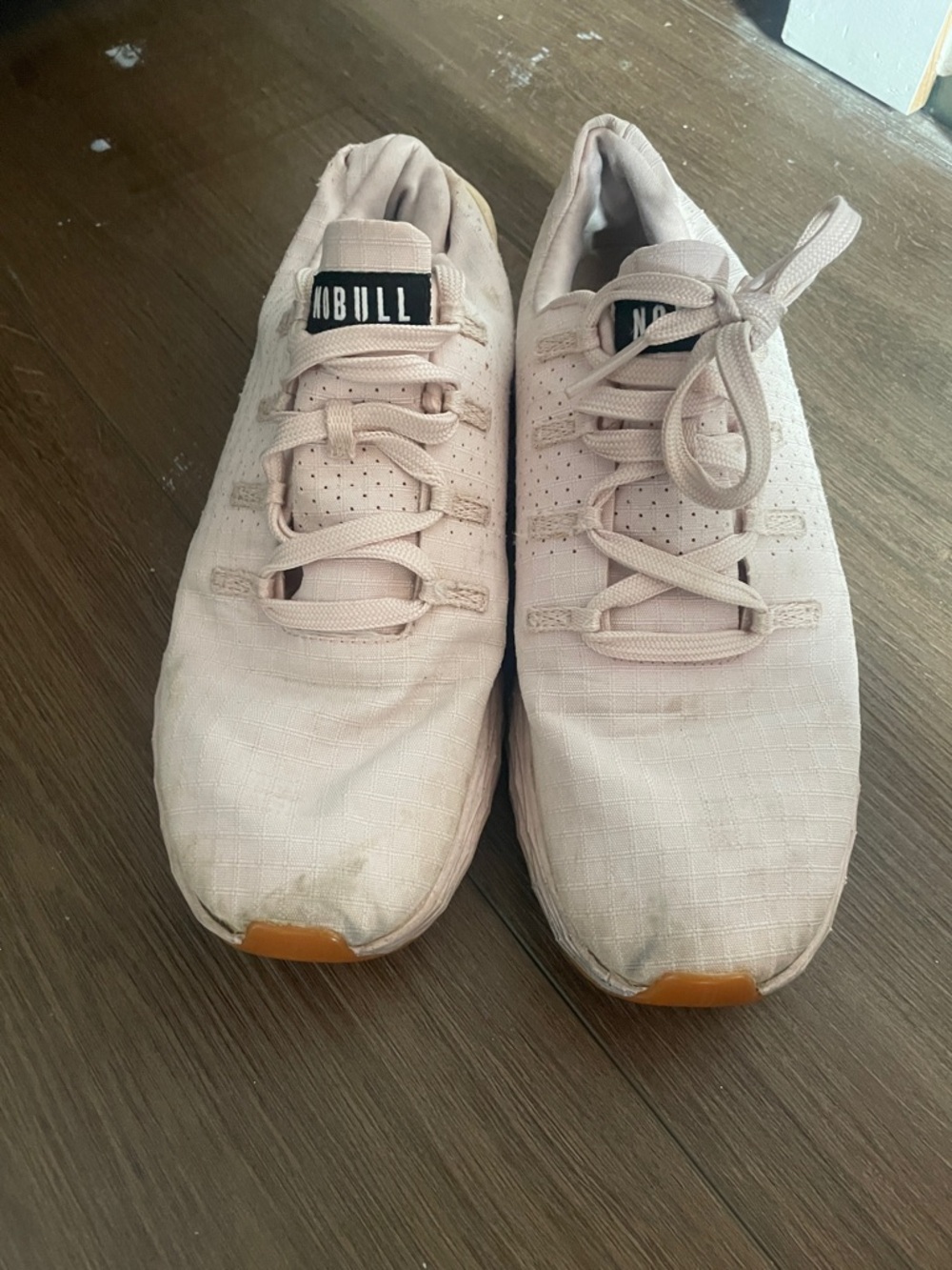 NOBULL Women's Light Pink Athletic Shoes with Gum Toe